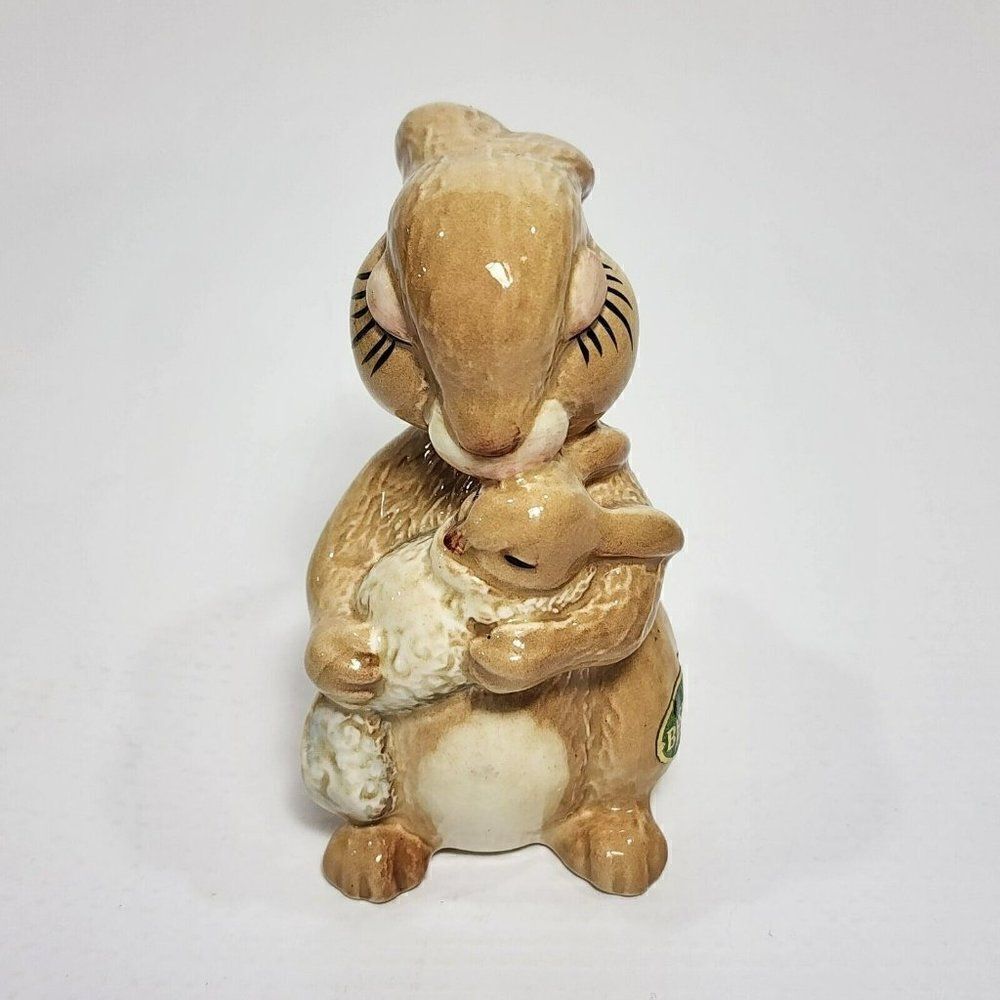 Vintage Beswick 3" Mother and baby Rabbit Figurine England